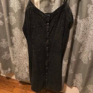 black button down dress
